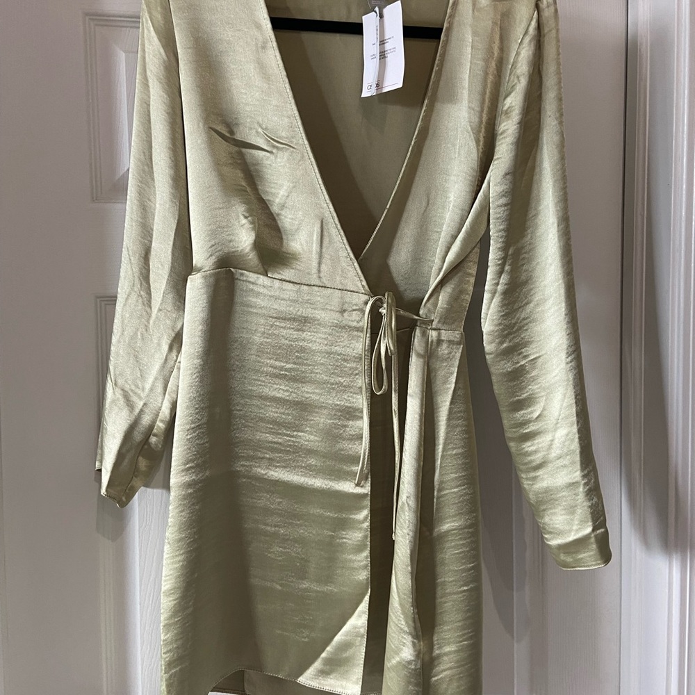 ASOS tie front mini dress